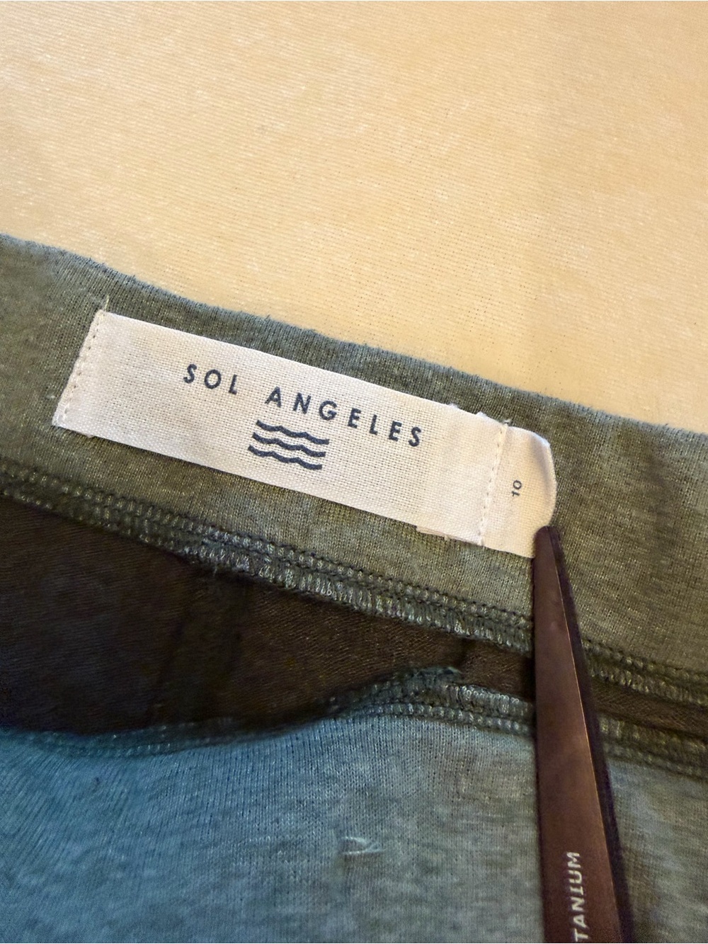 Sol Angeles Charcoal Joggers with White Wave Detail - Picture 2 of 3